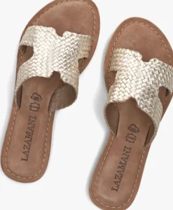 goudkleurig lazamani slippers 75.025