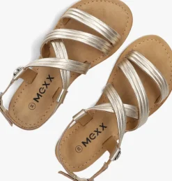goudkleurig mexx platte sandalen fenna fay
