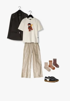 goudkleurig nono wijde broek sayla stretc twill pants