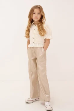 goudkleurig nono wijde broek sayla stretc twill pants