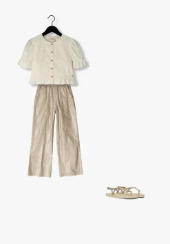 goudkleurig nono wijde broek sayla stretc twill pants