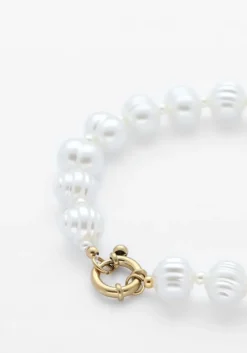 goudkleurig notre-v armbanden bracelet pearls