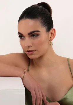 goudkleurig notre-v armbanden bangle stone multi