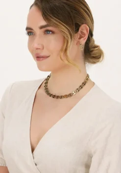 goudkleurig notre-v kettingen ketting schakel #5