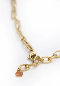 goudkleurig notre-v kettingen omfw22-018