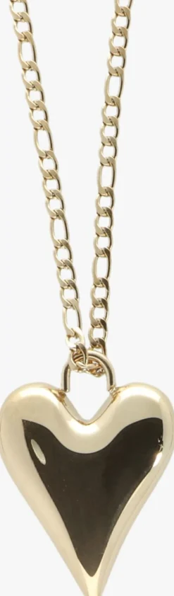 goudkleurig notre-v kettingen necklace big heart 1