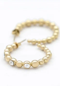 goudkleurig notre-v oorbellen earring stone crystal