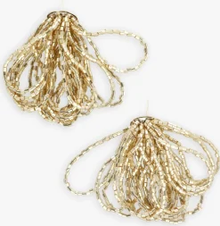 goudkleurig notre-v oorbellen earring flower