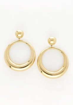 goudkleurig notre-v oorbellen x bo - hoops