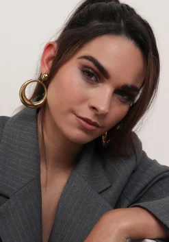 goudkleurig notre-v oorbellen x bo - hoops