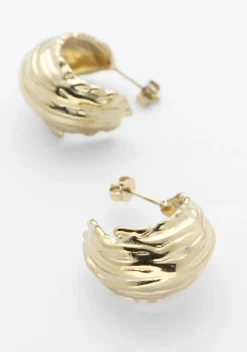 goudkleurig notre-v oorbellen earring#9