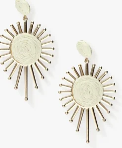 goudkleurig notre-v oorbellen earring spark