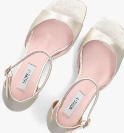 goudkleurig notre-v sandalen met hak 2655s