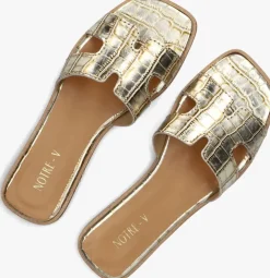 goudkleurig notre-v slippers as-16221