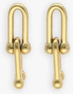 goudkleurig omoda atelier oorbellen earrings x iris