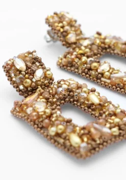 goudkleurig paulie pocket oorbellen classic shimmer earrings