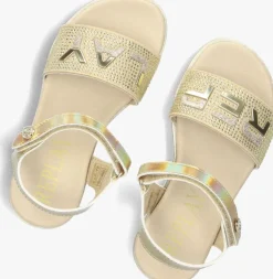 goudkleurig replay platte sandalen sandal 5