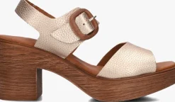 goudkleurig stefano lauran sandalen met hak 930