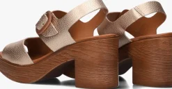 goudkleurig stefano lauran sandalen met hak 930