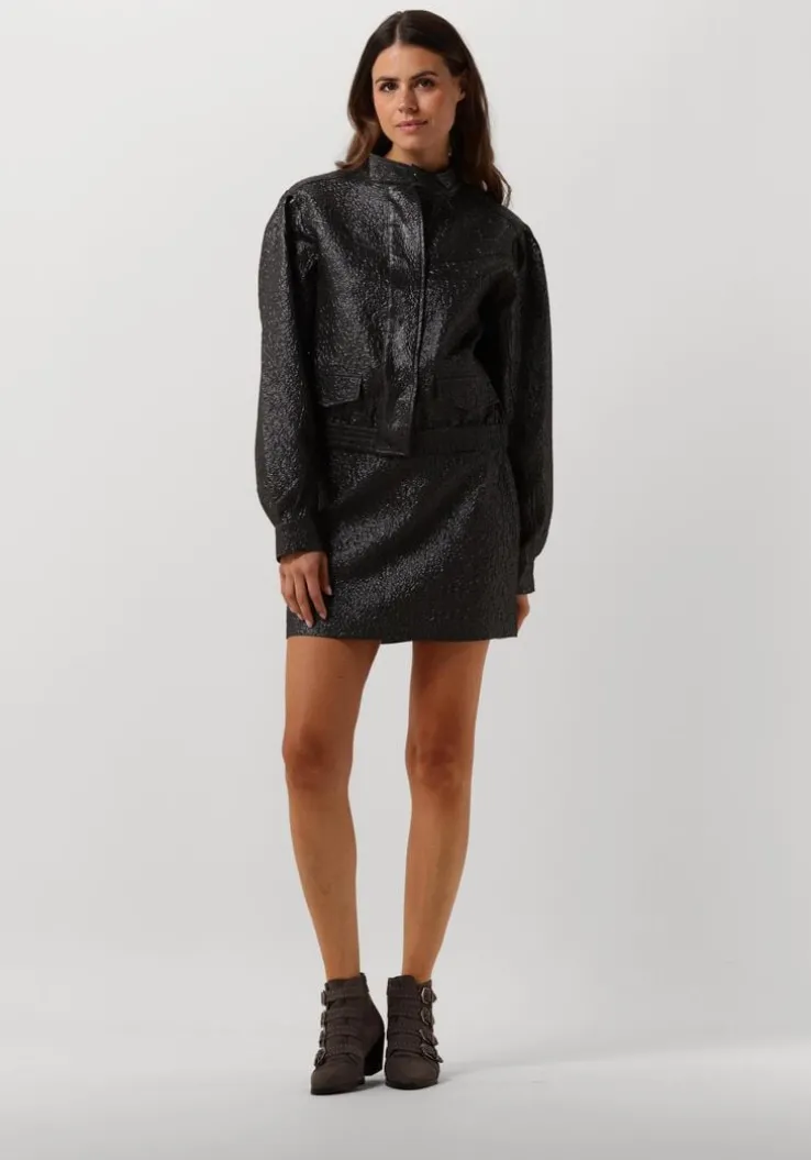 grijze aaiko minirok nasma metallic pes 350