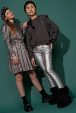 grijze ai&ko sweater carolla strass co 337 g