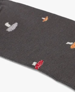 grijze alfredo gonzales sokken mushrooms