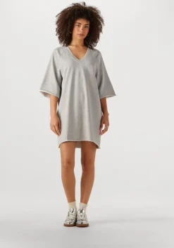 grijze alix the label mini jurk knitted sweat dress