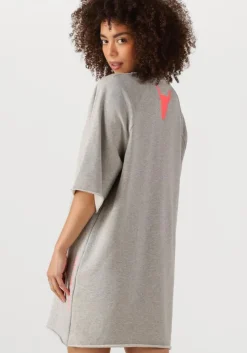 grijze alix the label mini jurk knitted sweat dress