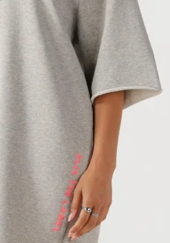 grijze alix the label mini jurk knitted sweat dress