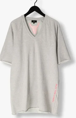 grijze alix the label mini jurk knitted sweat dress