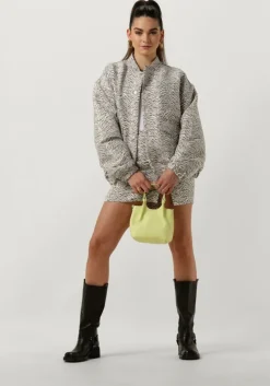 grijze alix the label minirok ladies woven tiger jacquard skirt