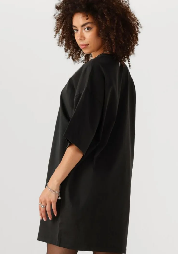 grijze alix the label mini jurk ladies knitted paris t-shirt dress