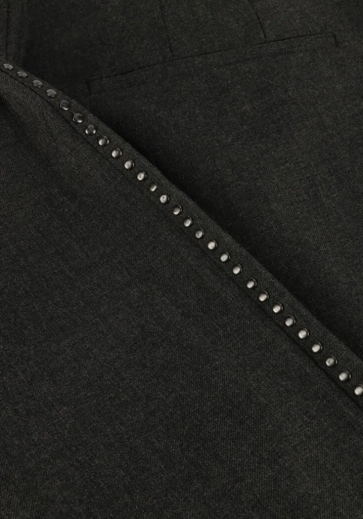 grijze alix the label pantalon ladies woven wide leg pants