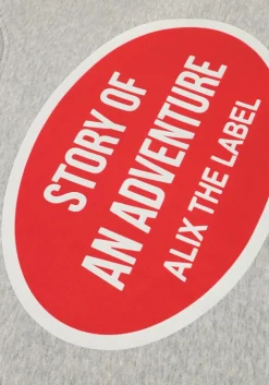 grijze alix the label sweater ladies knitted adventure sweater