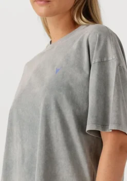 grijze alix the label t-shirt ladies knitted print t-shirt