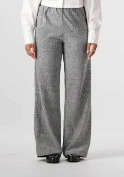 grijze alix the label wijde broek ladies woven sequin pant