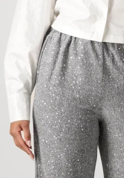 grijze alix the label wijde broek ladies woven sequin pant