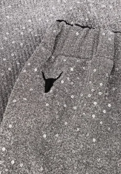 grijze alix the label wijde broek ladies woven sequin pant