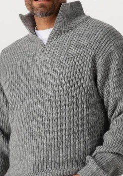 grijze american vintage trui crashway half zip h