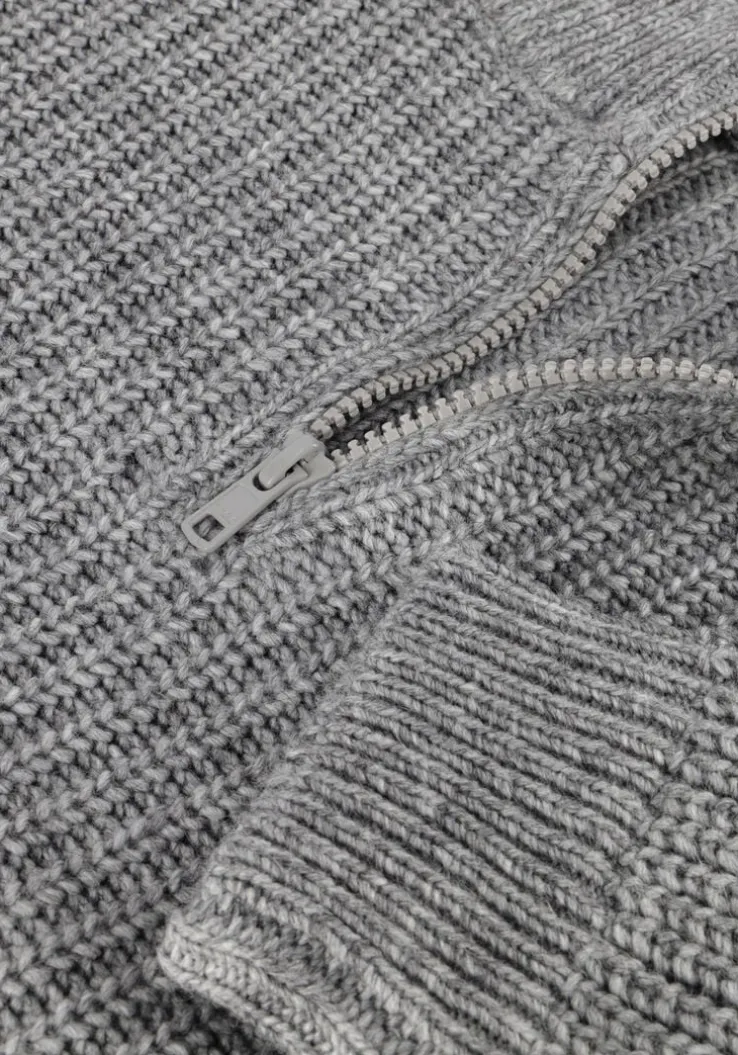 grijze american vintage trui crashway half zip h