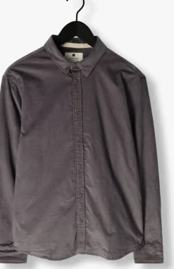 grijze anerkjendt overhemd akleif solid cord shirt