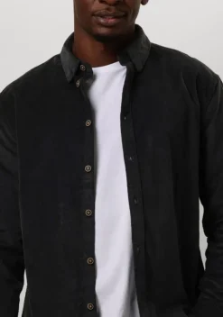 grijze anerkjendt overhemd akleif solid cord shirt