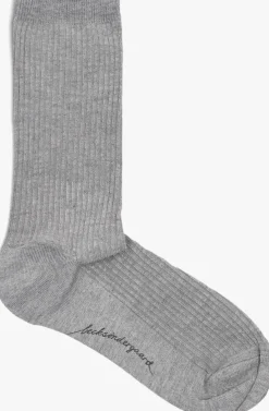 grijze becksondergaard sokken telma solid sock