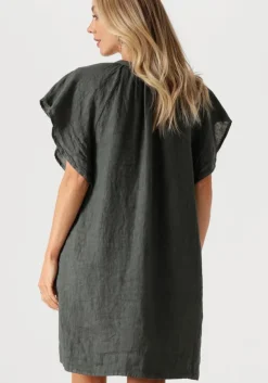 grijze by-bar mini jurk vina linen dress