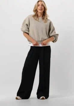 grijze by-bar wijde broek benji viscose pant