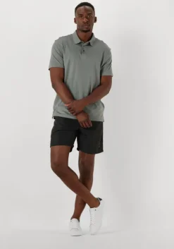 grijze calvin klein polo ss supima chest emb