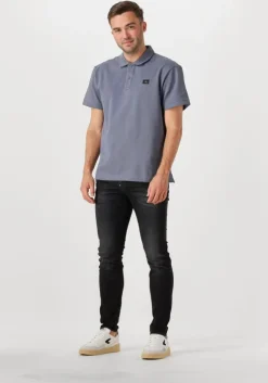 grijze calvin klein polo woven label polo