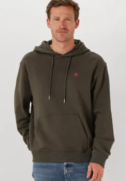 grijze calvin klein sweater ls eu 350terry monogram hoodie