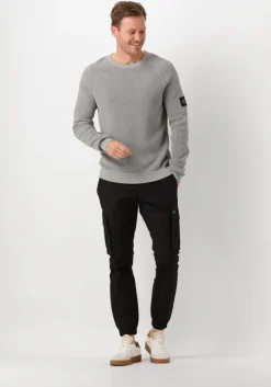 grijze calvin klein sweater badge easy sweater