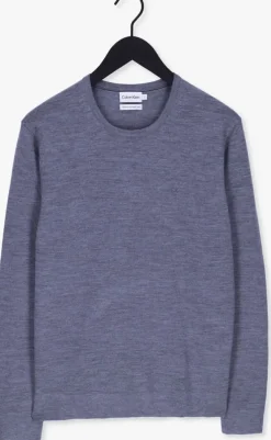 grijze calvin klein sweater superior wool crew neck sweater